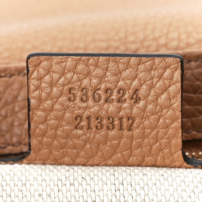 Gucci Pebbled Calfskin Medium Soho Flap Crossbody Camelia 7 of 12