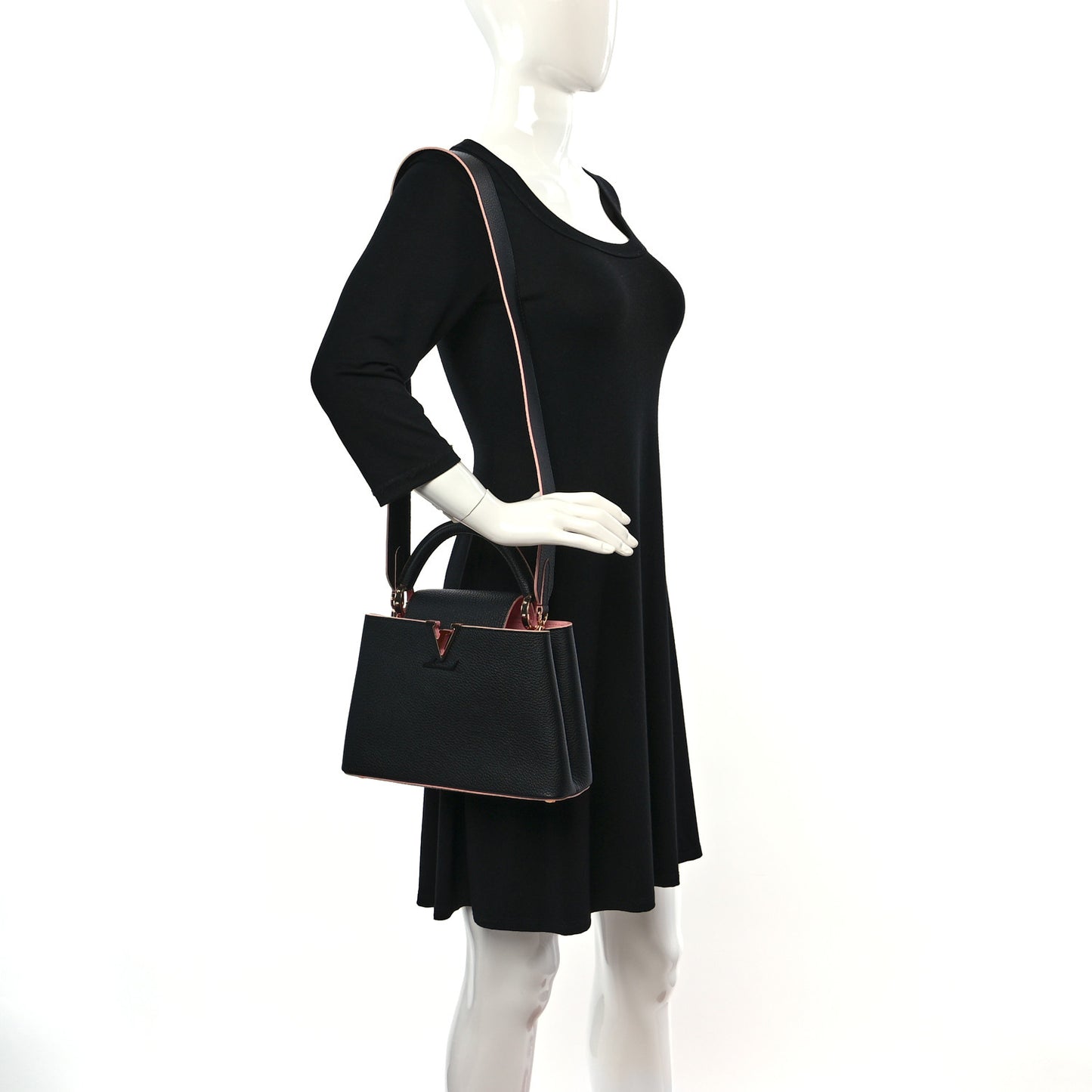 Taurillon Capucines BB Black Pink