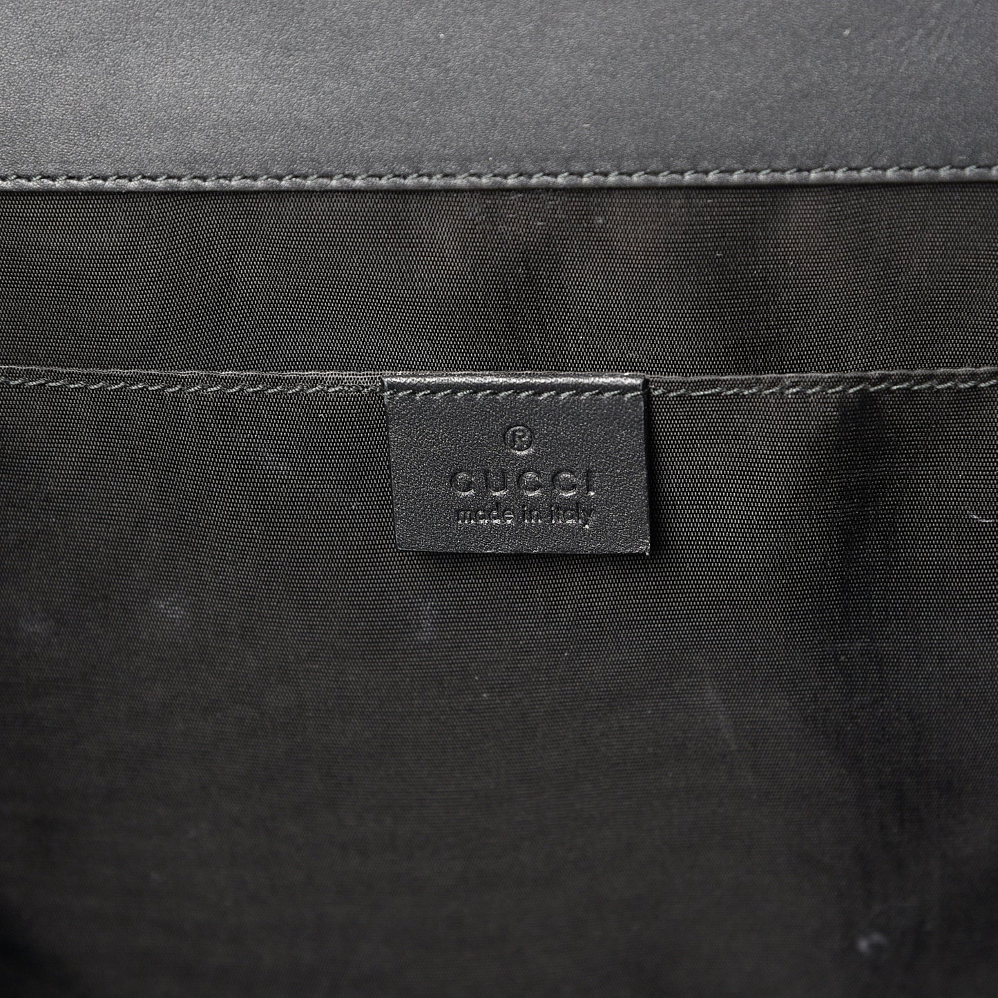 X SEGA Calfskin GUCCY Stars Portfolio Bag Black Gold