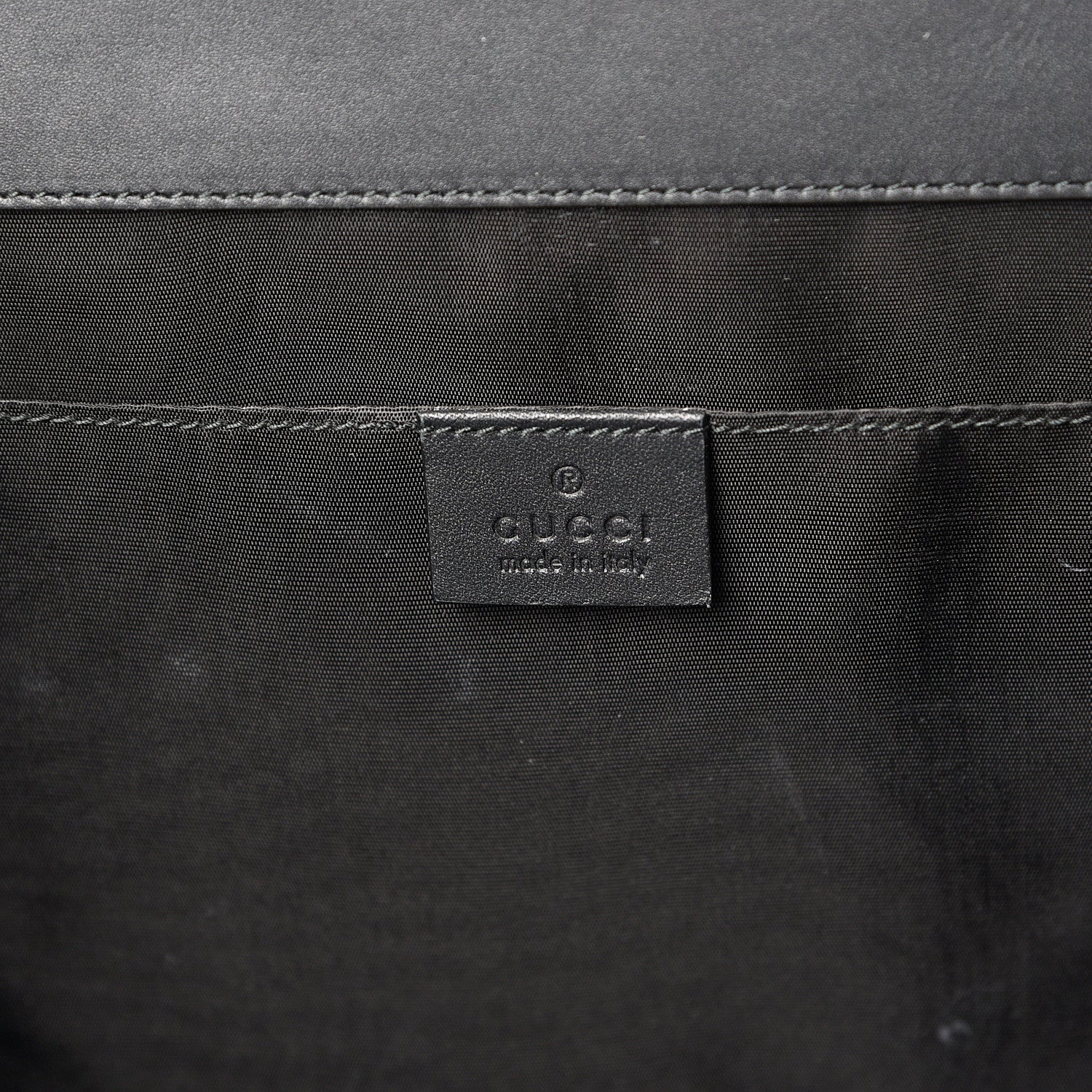 Gucci X SEGA Calfskin GUCCY Stars Portfolio Bag Black Gold 5 of 10