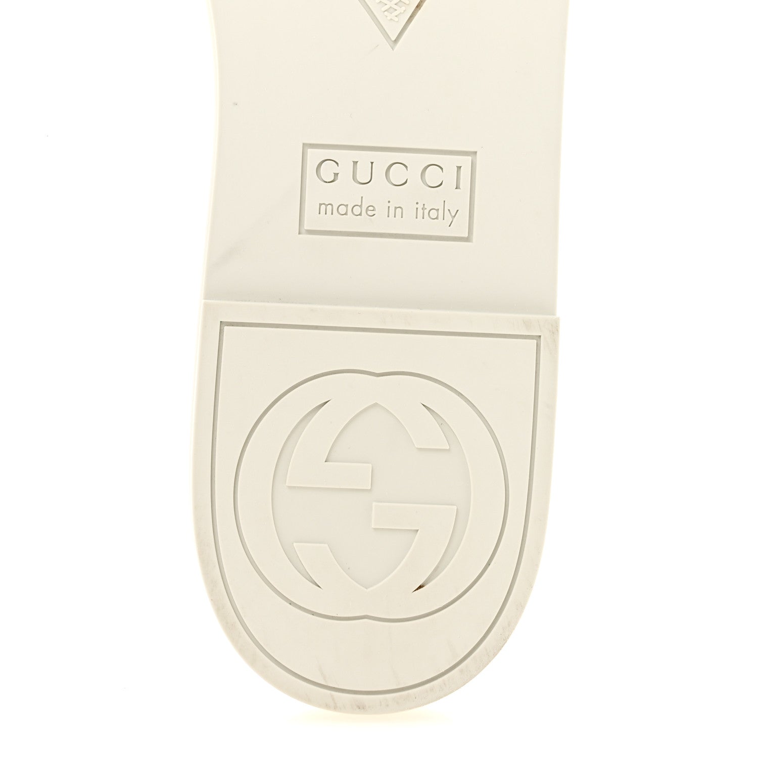 Gucci Rubber Interlocking G Womens Slide Sandals 39 Mystic White 8 of 10