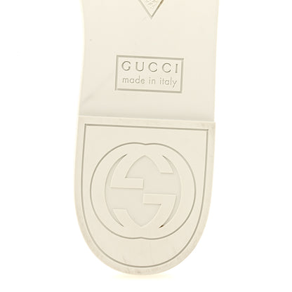 Gucci Rubber Interlocking G Womens Slide Sandals 39 Mystic White 8 of 10