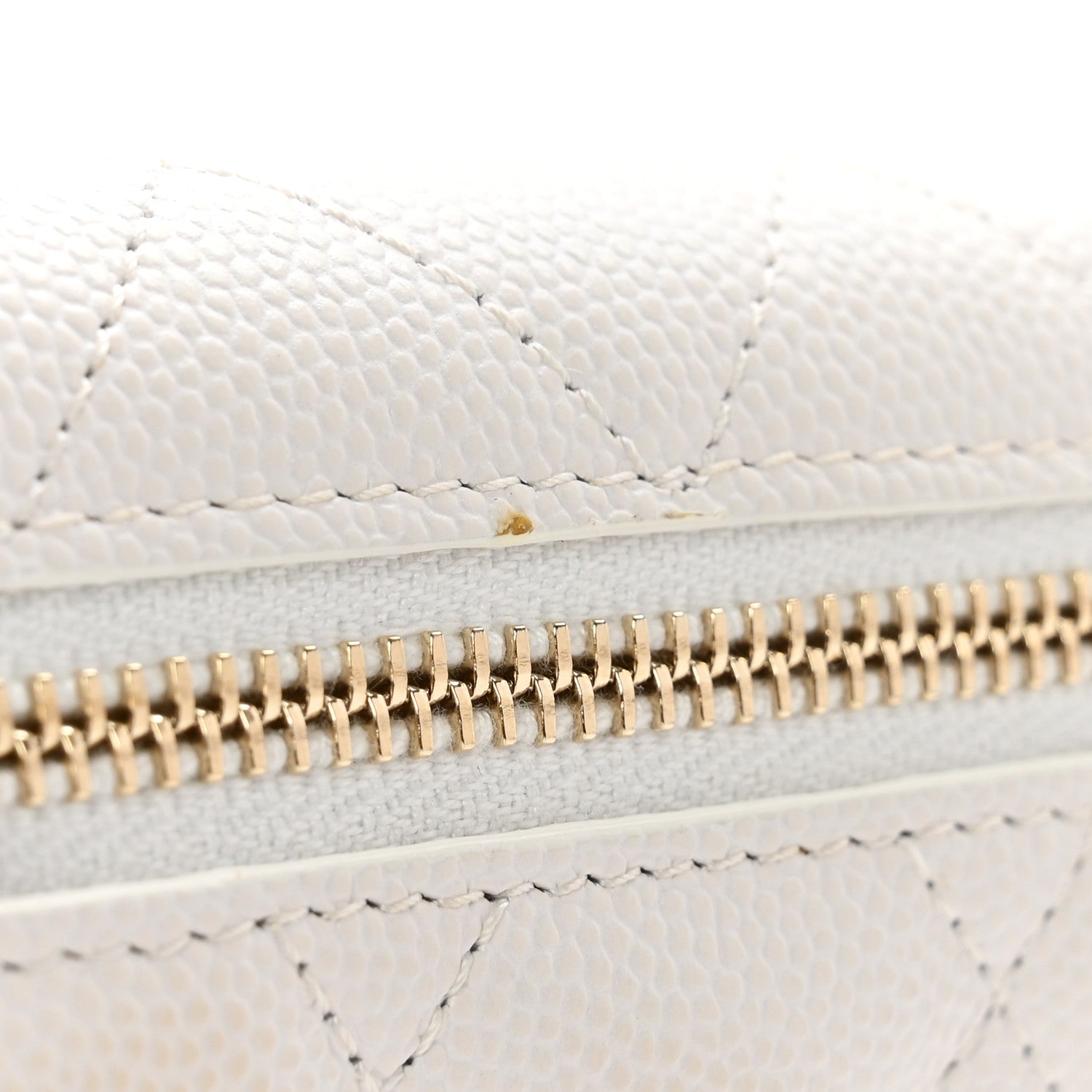 Chanel Caviar Quilted Compact Flap Wallet White 10 of 10