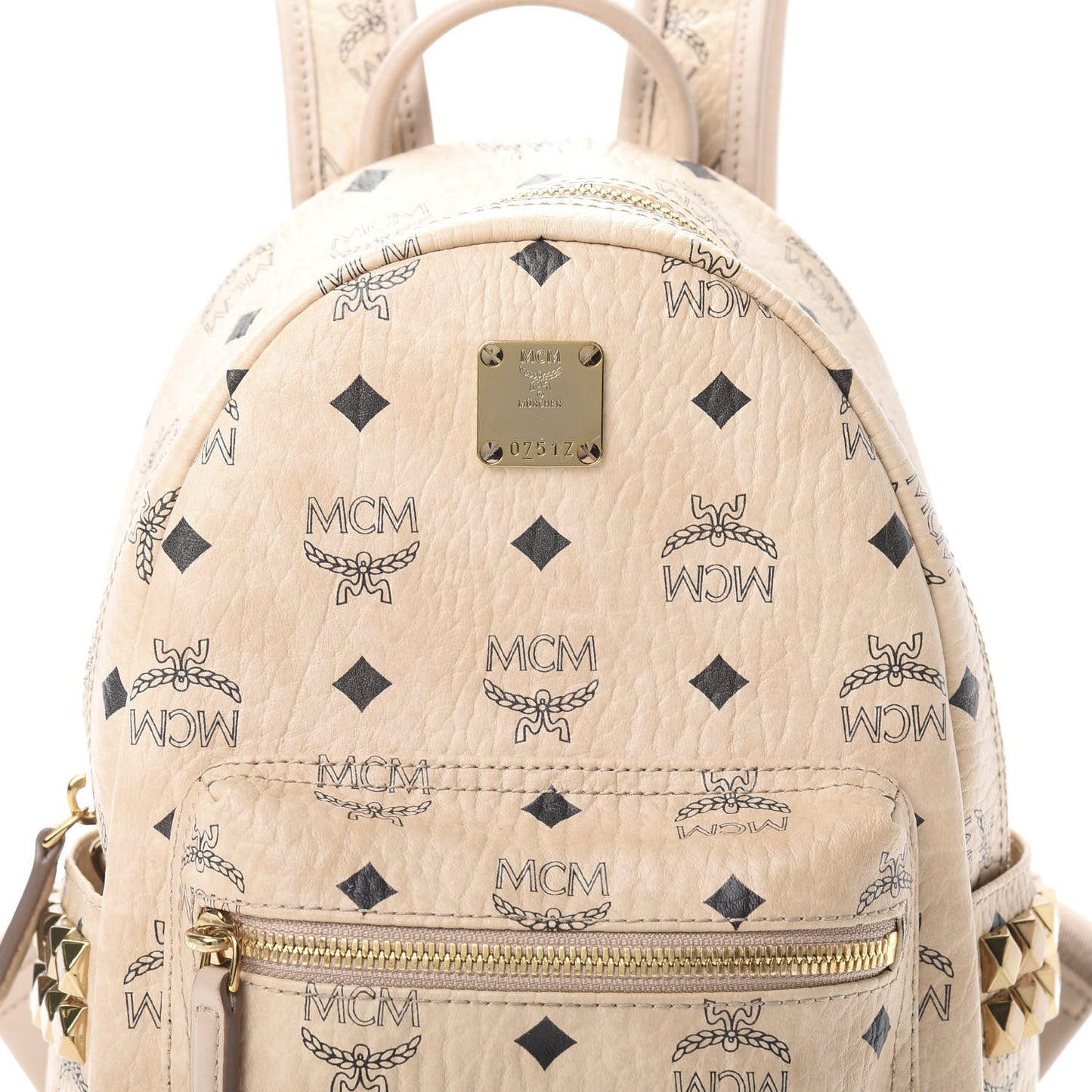 Visetos Side Stud Mini Stark Backpack Beige