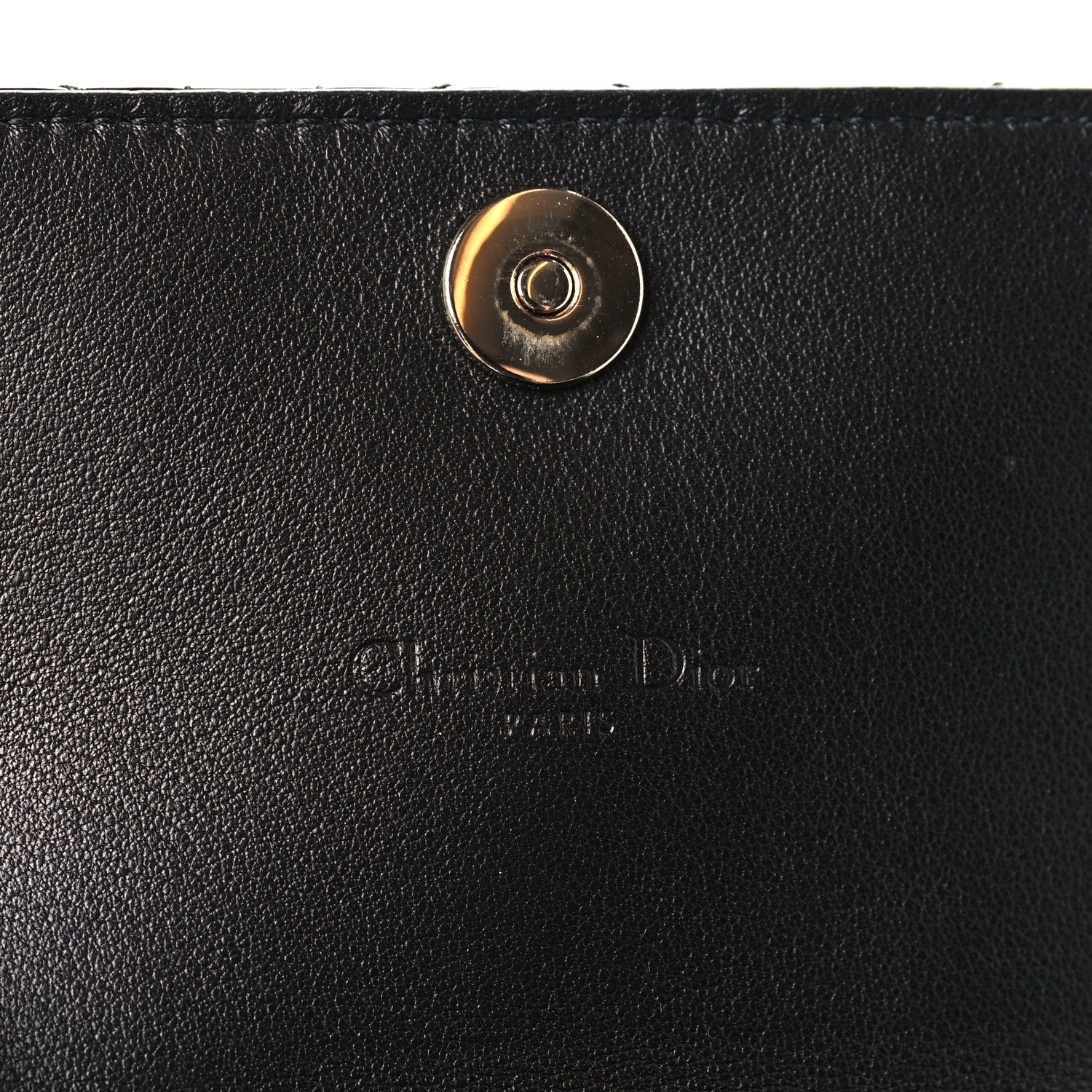 Christian Dior Patent Cannage Mini Pouch on Chain Black 6 of 11