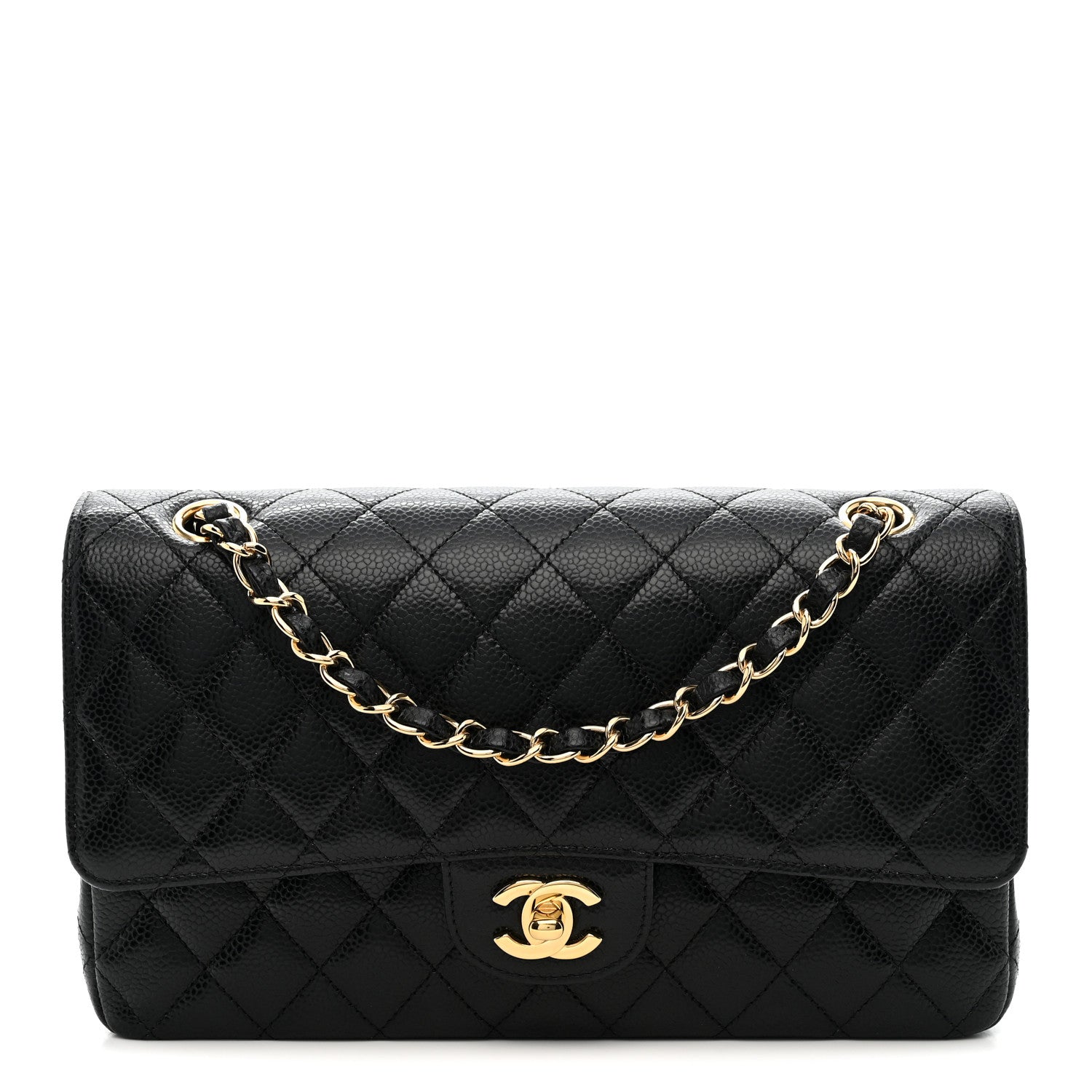 Chanel Caviar Quilted Medium Double Flap Black 1 of 10