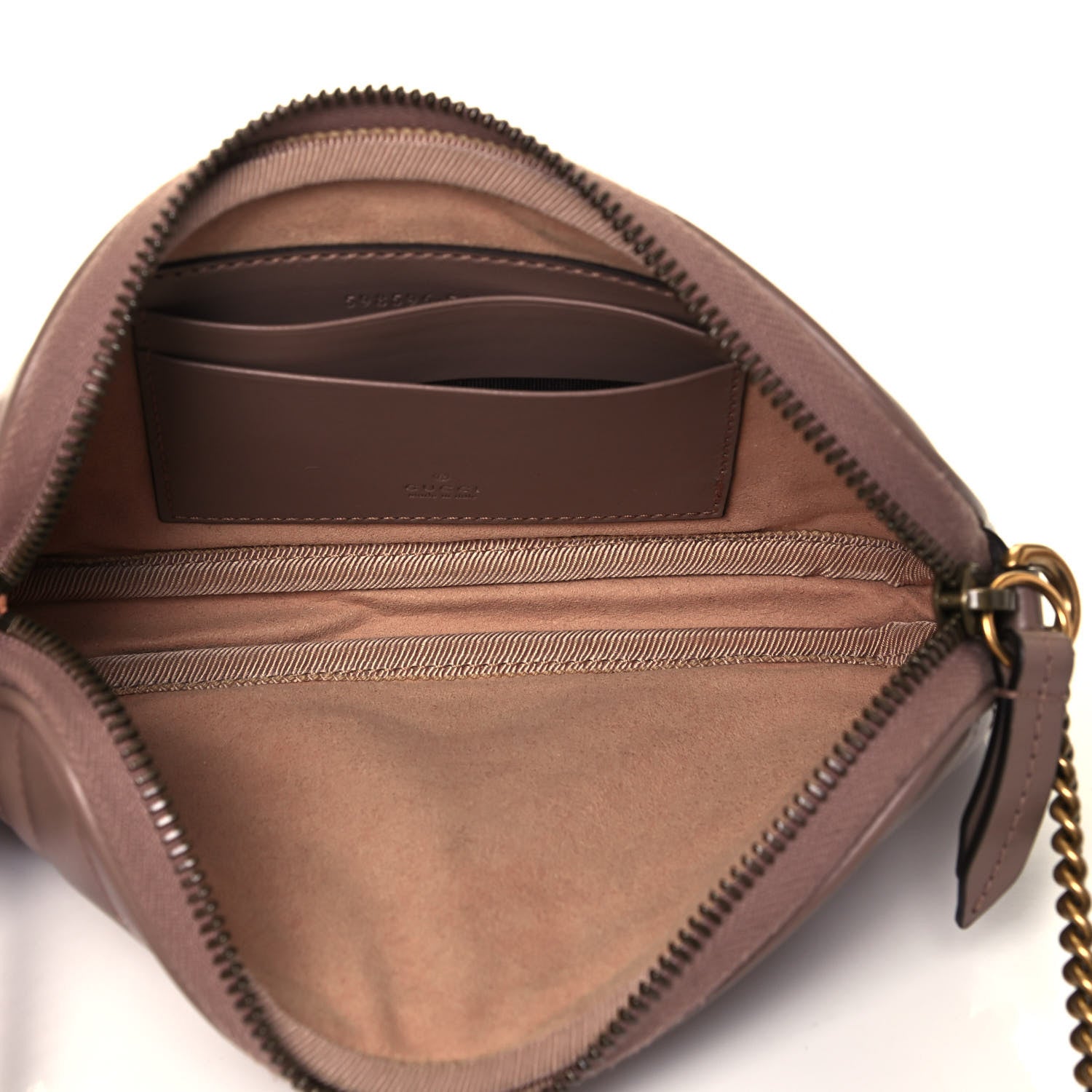 Gucci Calfskin Matelasse Mini GG Marmont Chain Crossbody Bag Porcelain Rose 5 of 9