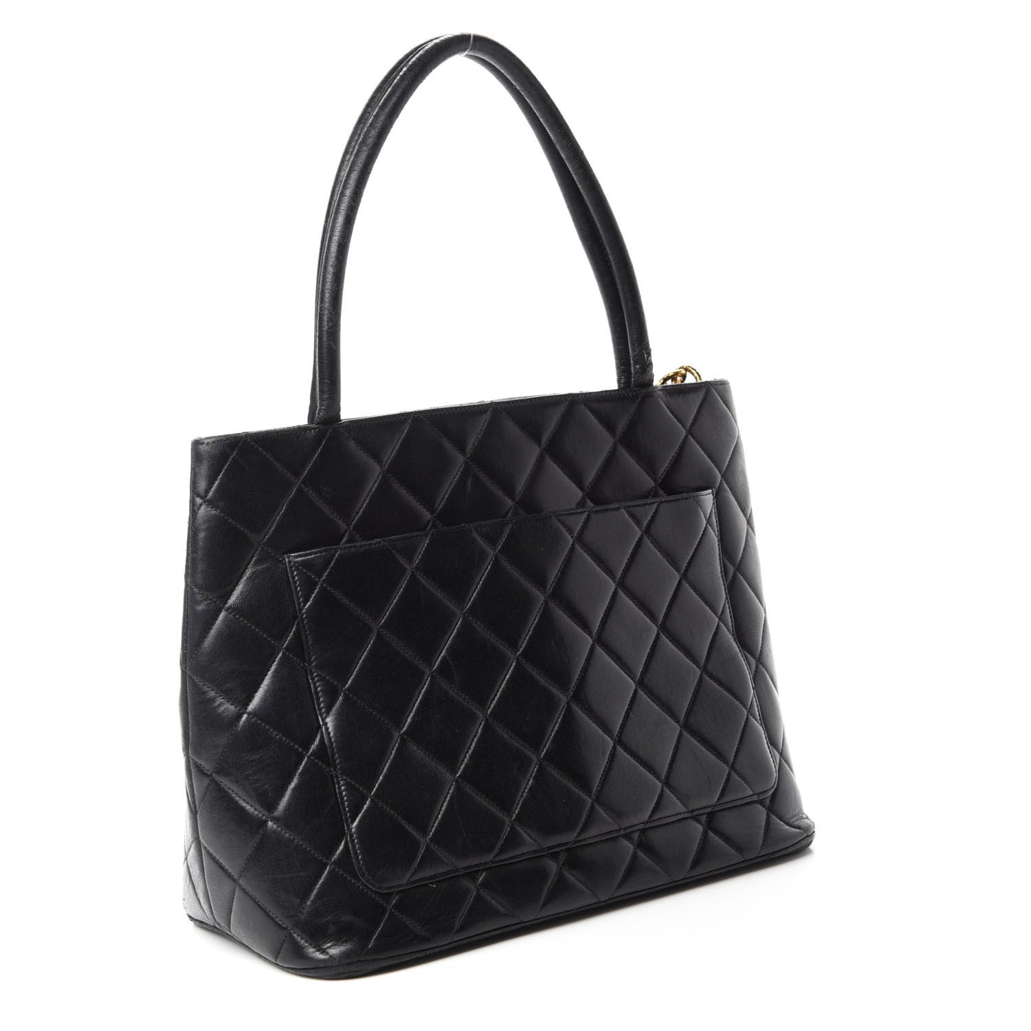 Chanel Lambskin Quilted Medallion Tote Black 3 of 17
