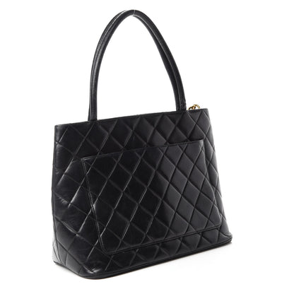 Chanel Lambskin Quilted Medallion Tote Black 3 of 17