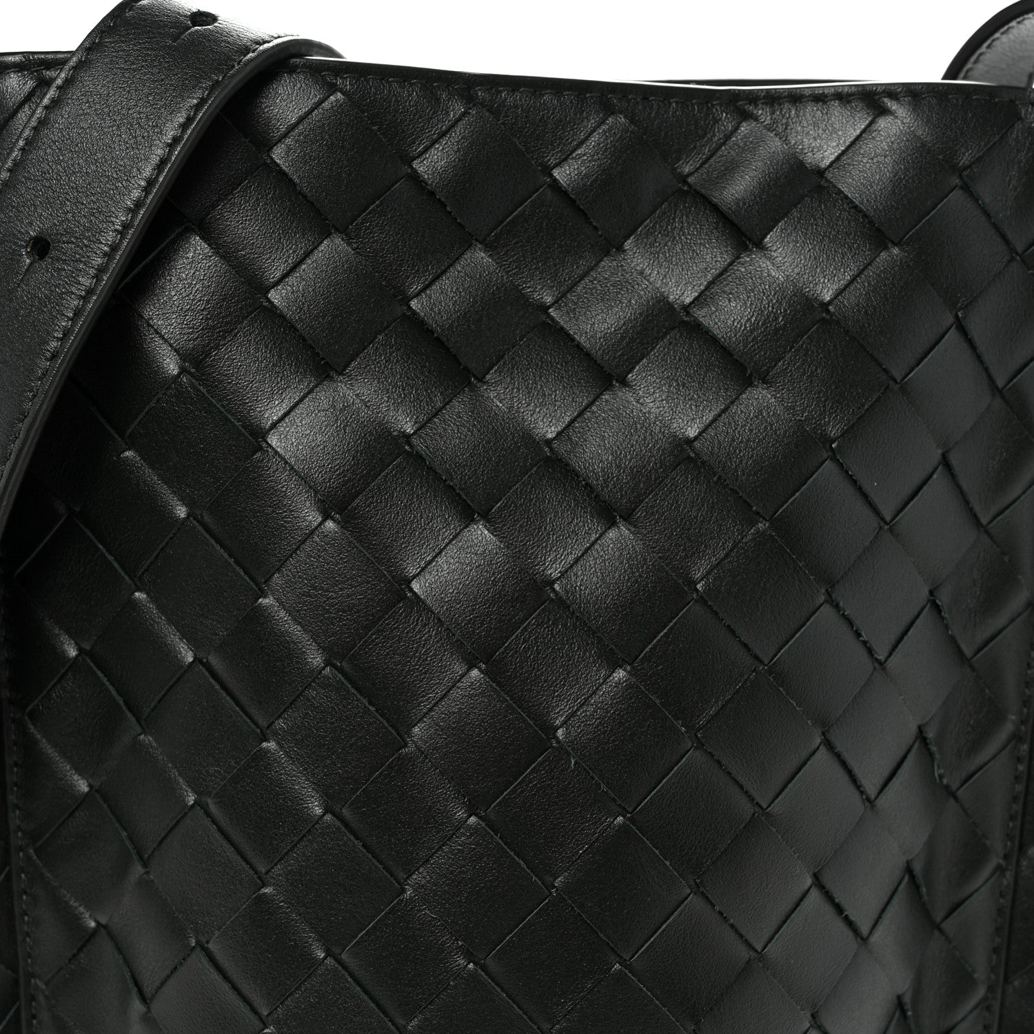 Bottega Veneta Nappa Intrecciato Small Flat Loop Messenger Black 7 of 9