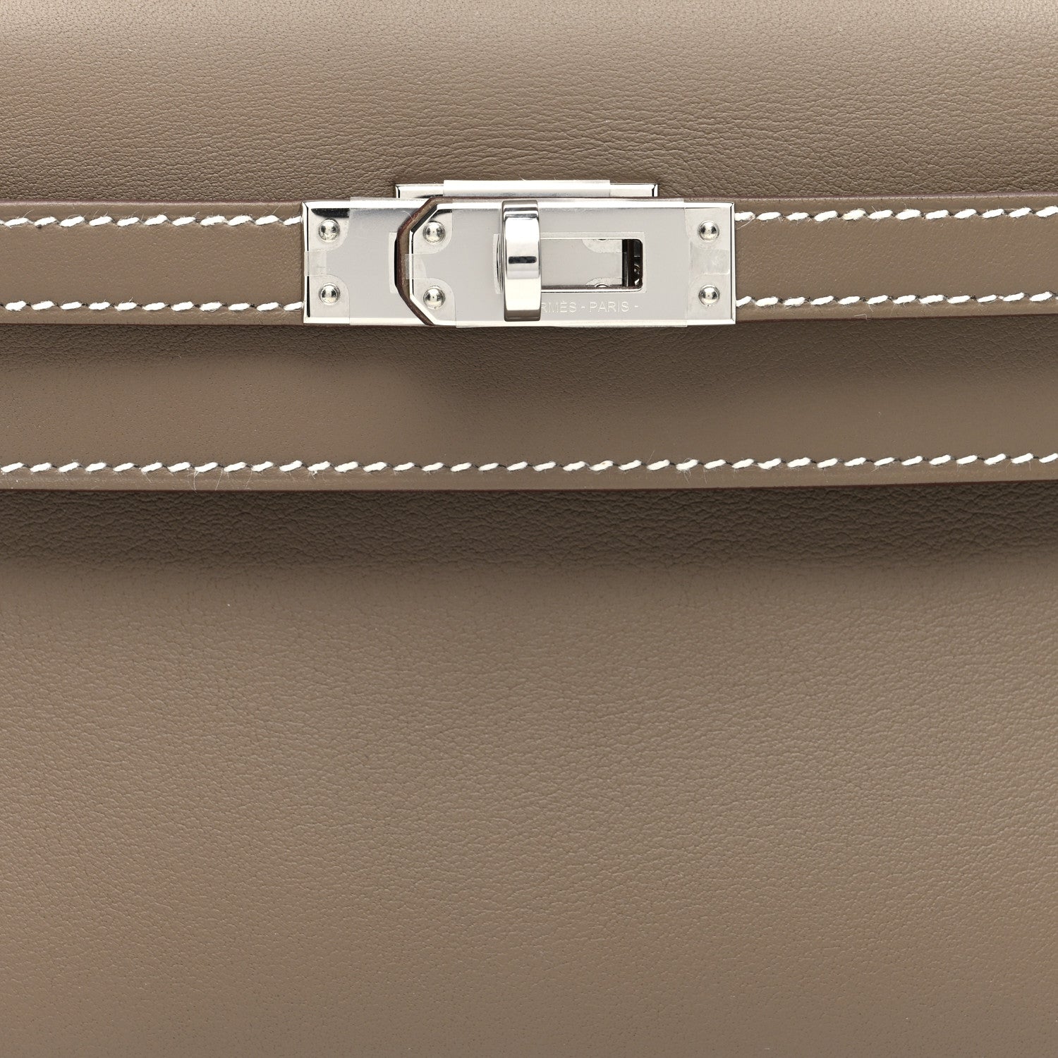 Hermes Swift Kelly Pochette Clutch Etoupe 8 of 11