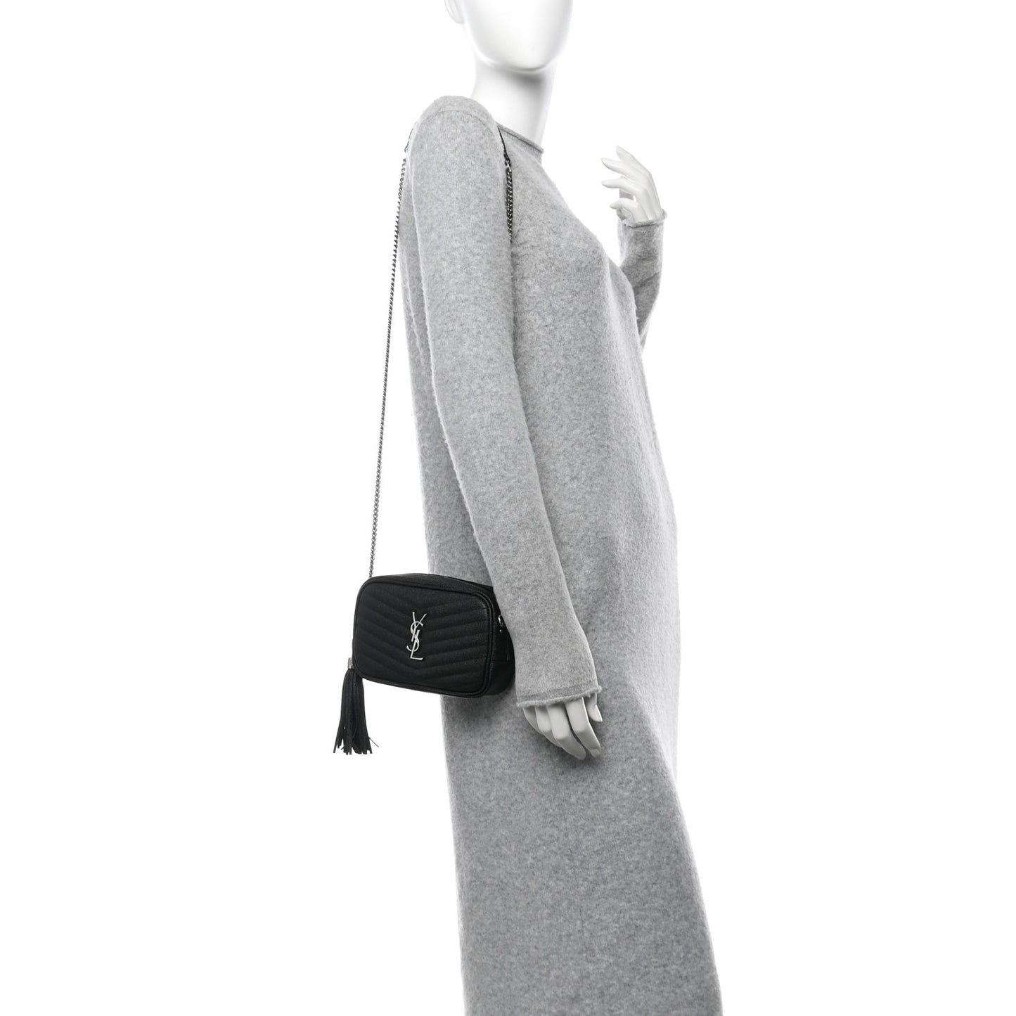 Grain De Poudre Matelasse Monogram Mini Lou Camera Bag Black