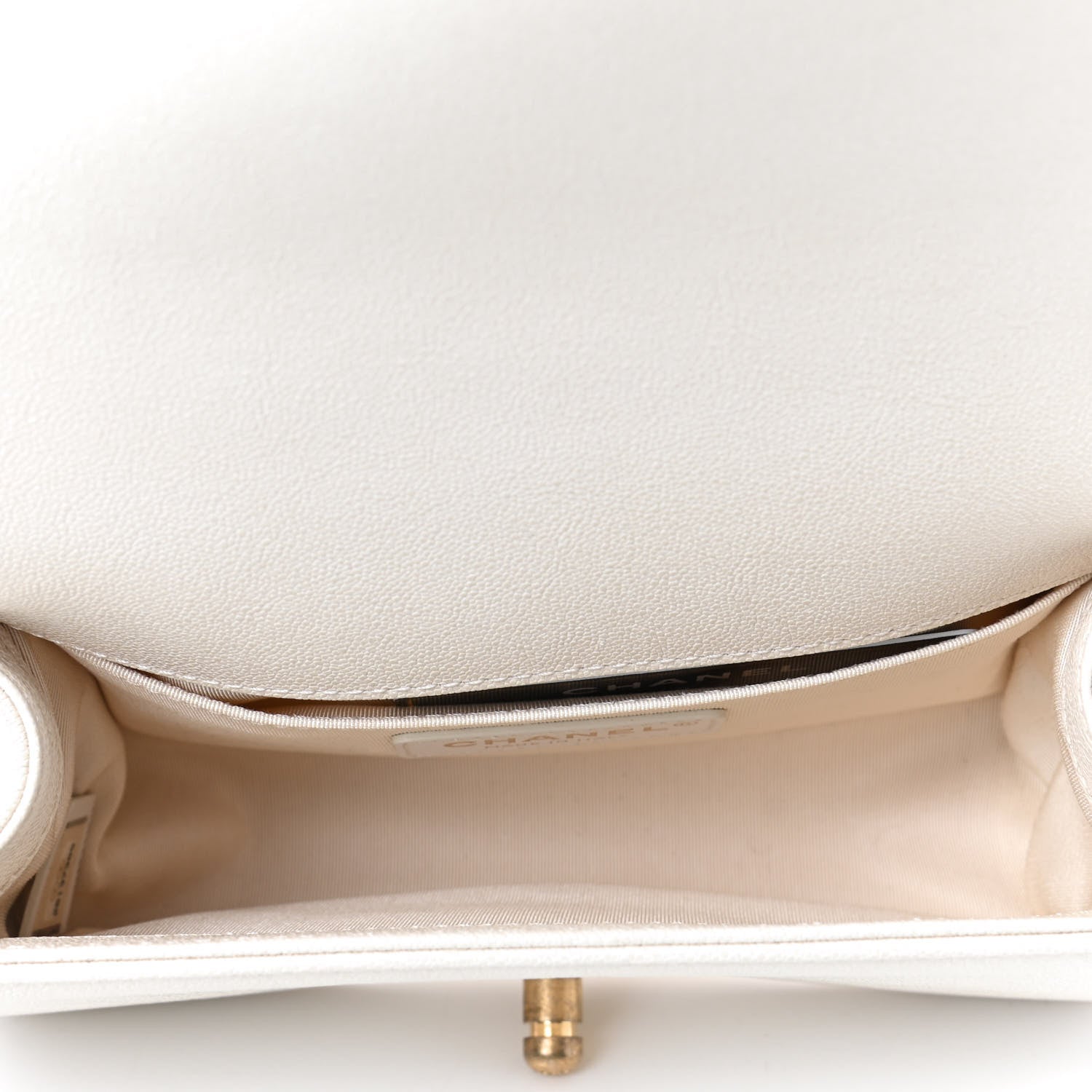Chanel Caviar Quilted Small Boy Flap White 4 of 4
