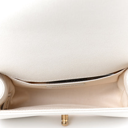 Chanel Caviar Quilted Small Boy Flap White 4 of 4