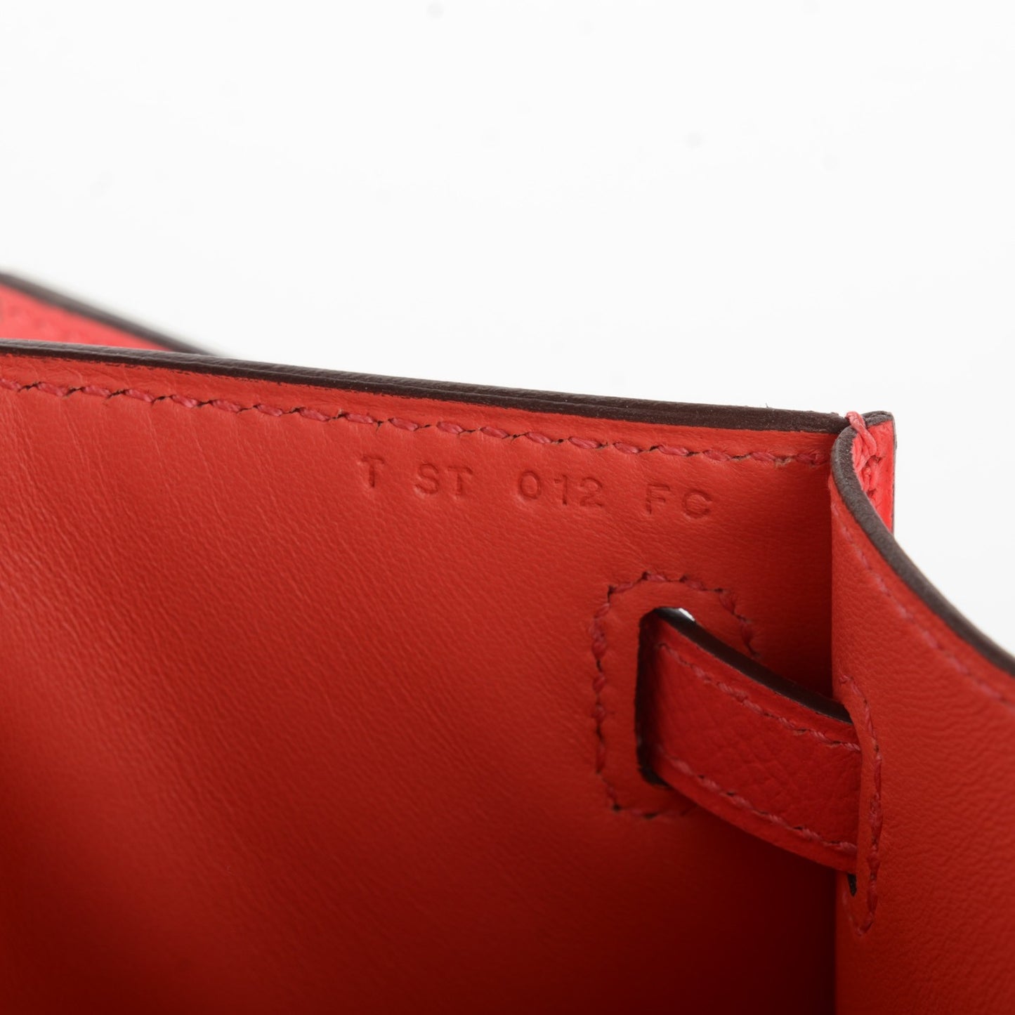 Epsom Kelly Pochette Clutch Rouge Pivoine