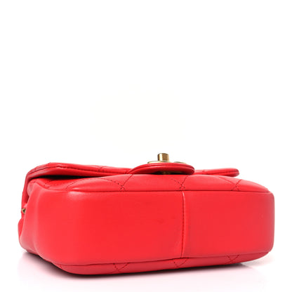 Chanel Lambskin Quilted Small In The Loop Handle Flap Bag Red 4 of 11