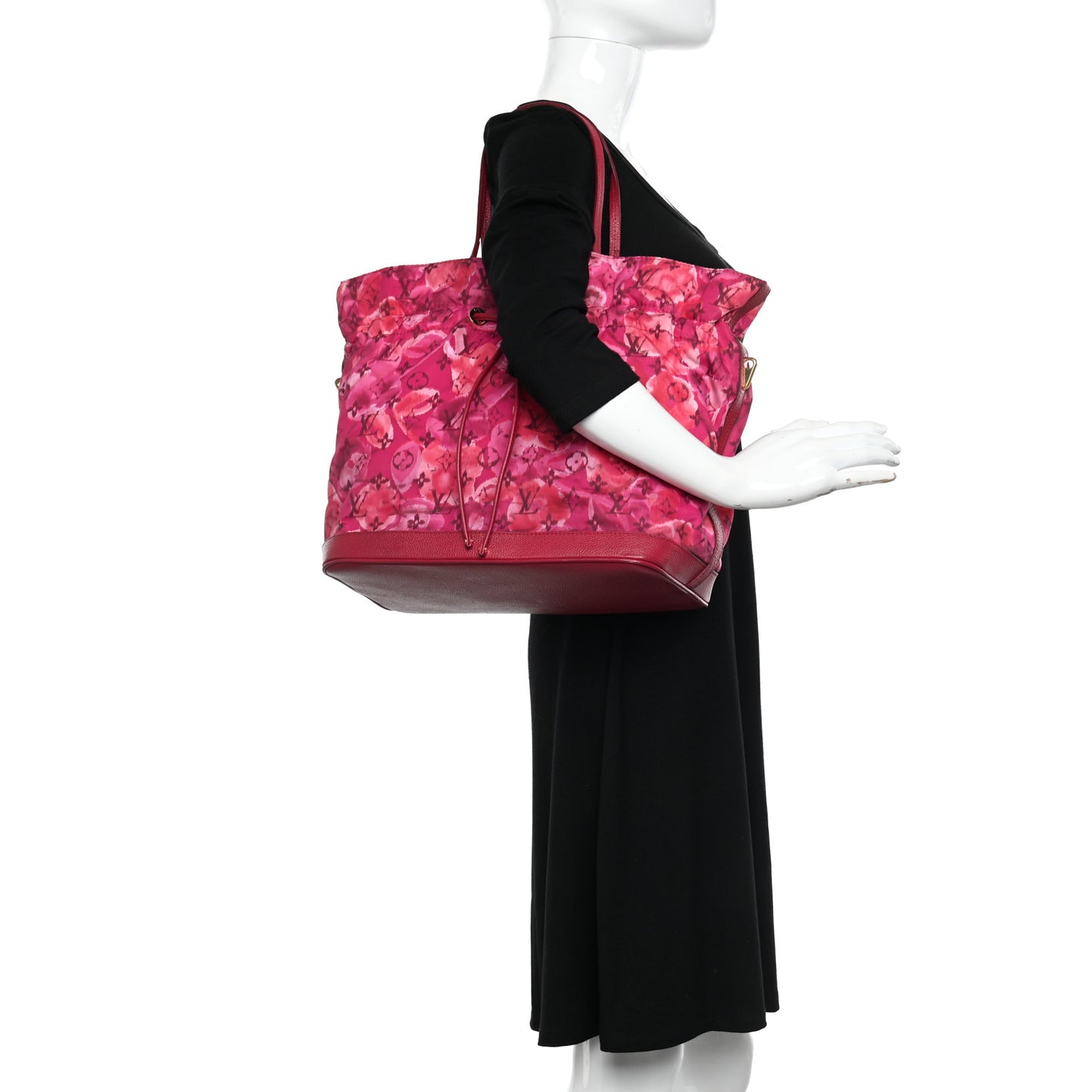Nylon Monogram Ikat Noefull MM Rose Indien