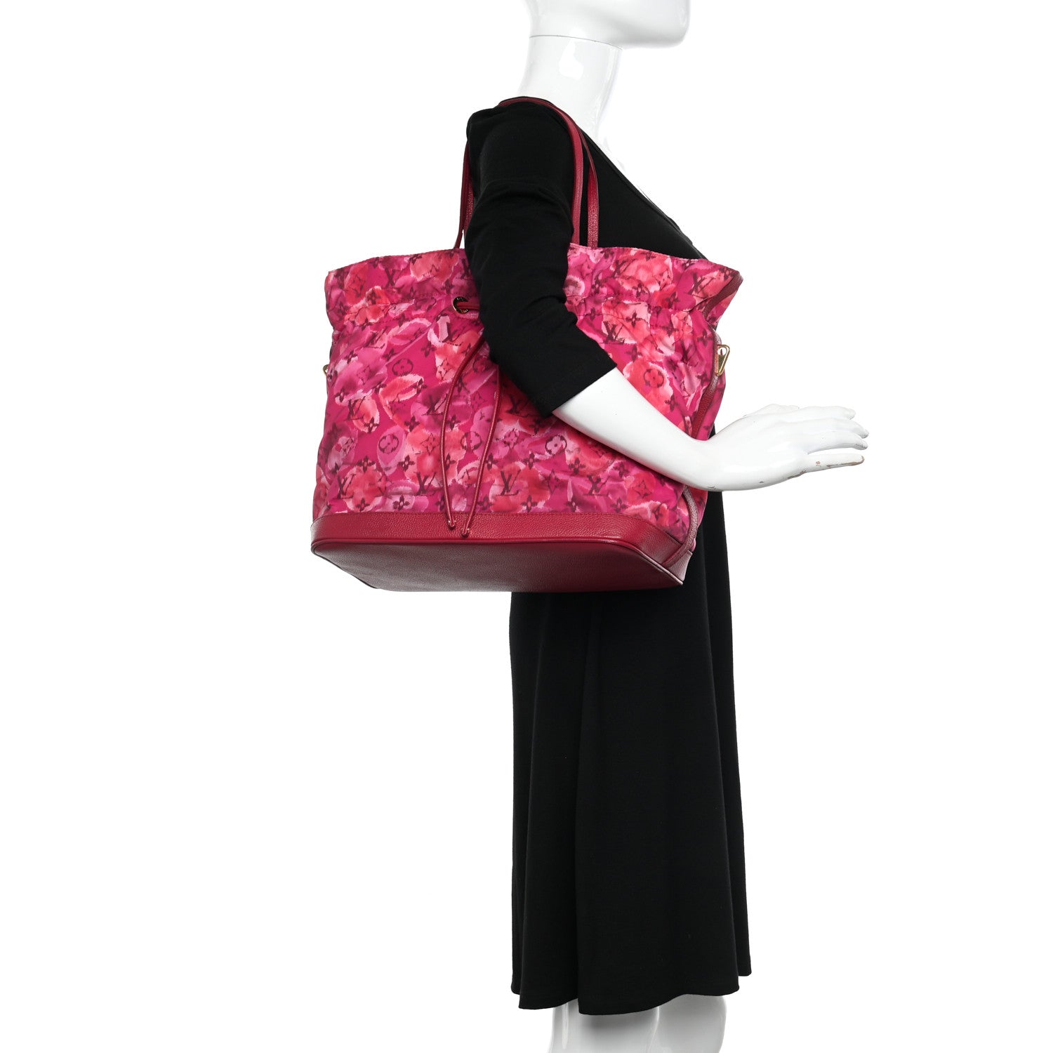 Louis Vuitton Nylon Monogram Ikat Noefull MM Rose Indien 2 of 19
