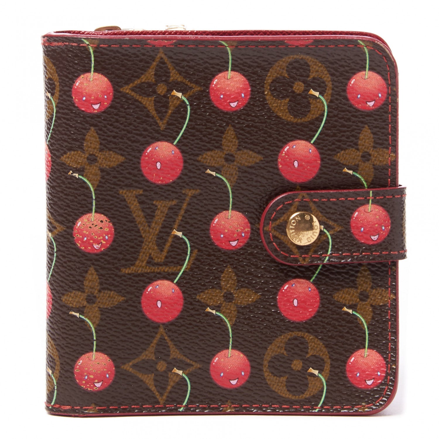 Louis Vuitton Monogram Cerises Compact Zippe Wallet 1 of 8