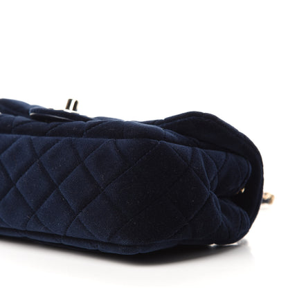 Chanel Velvet Quilted Mini Rectangular Pearl Crush Flap Navy 7 of 11