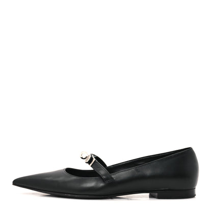 Hermes Calfskin Kelly Ballet Flats 37 Black 1 of 9