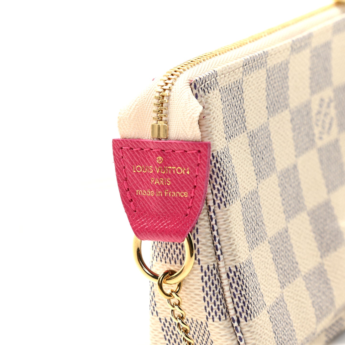 Damier Azur 2021 Christmas Animation Hollywood Mini Pochette Accessories Fuchsia