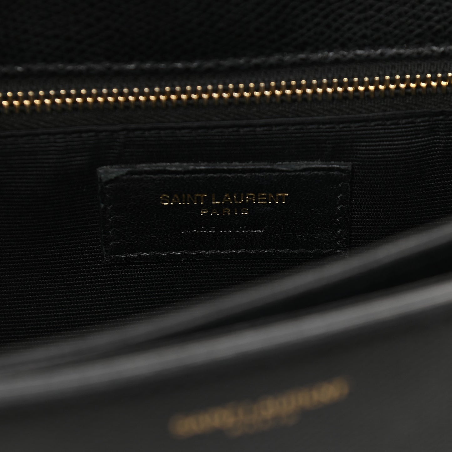 Textured Calfskin Medium Classic Monogram Universite Bag Black