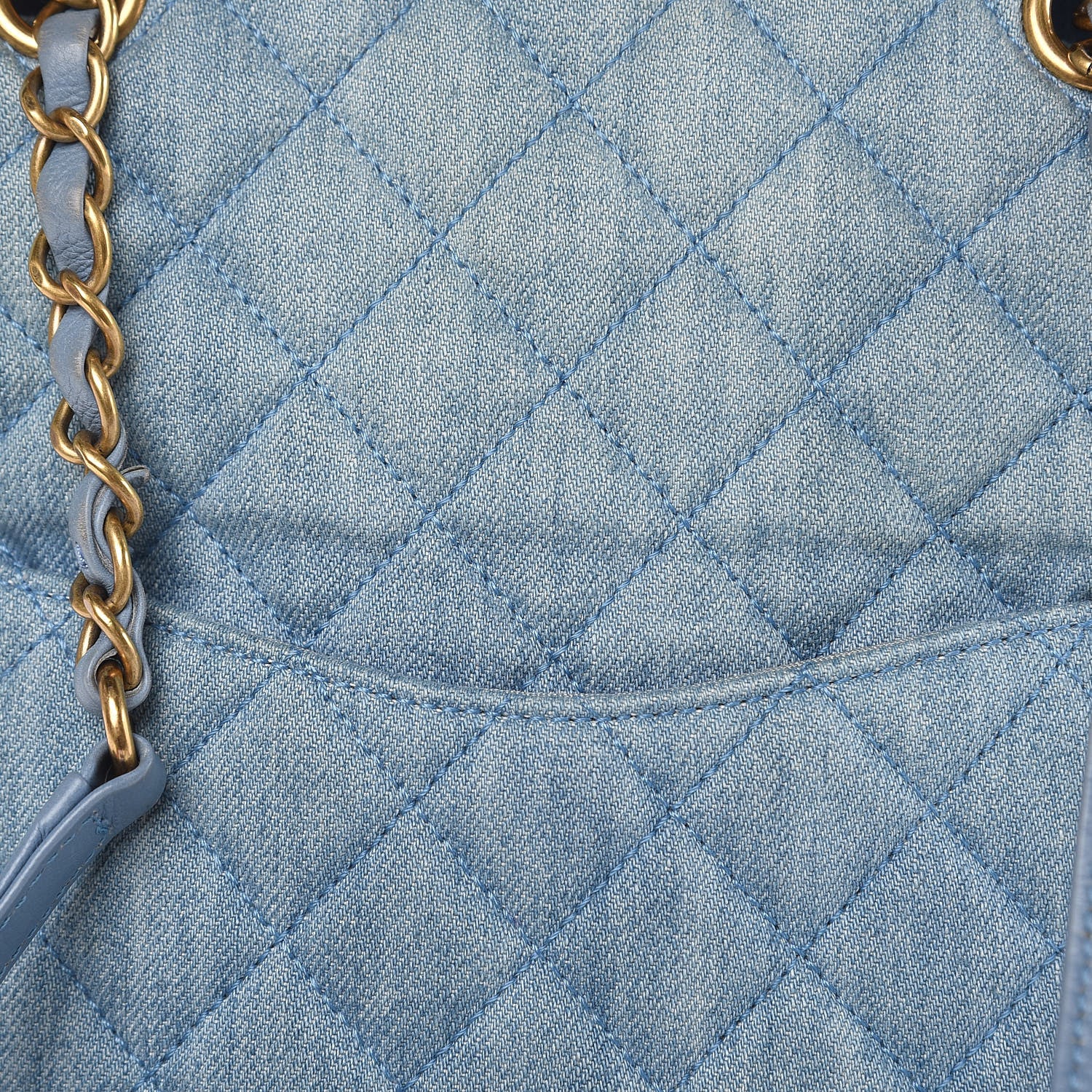 Chanel Washed Denim Quilted Small Urban Spirit Backpack Light Blue 15 of 16