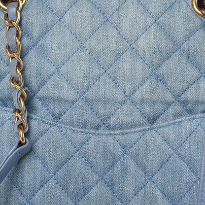 Chanel Washed Denim Quilted Small Urban Spirit Backpack Light Blue 15 of 16