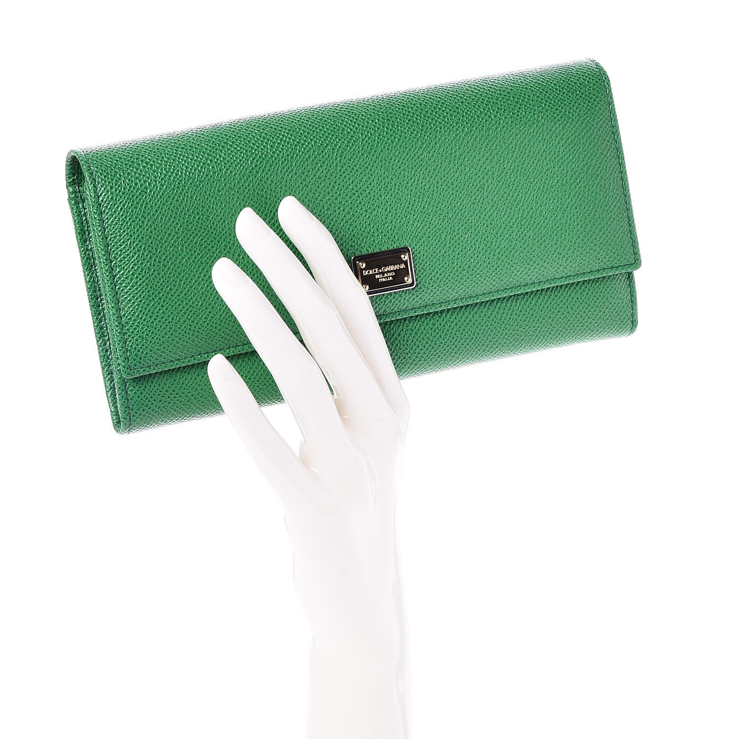 Dolce & Gabbana Dauphine Continental Flap Wallet Verde 2 of 8