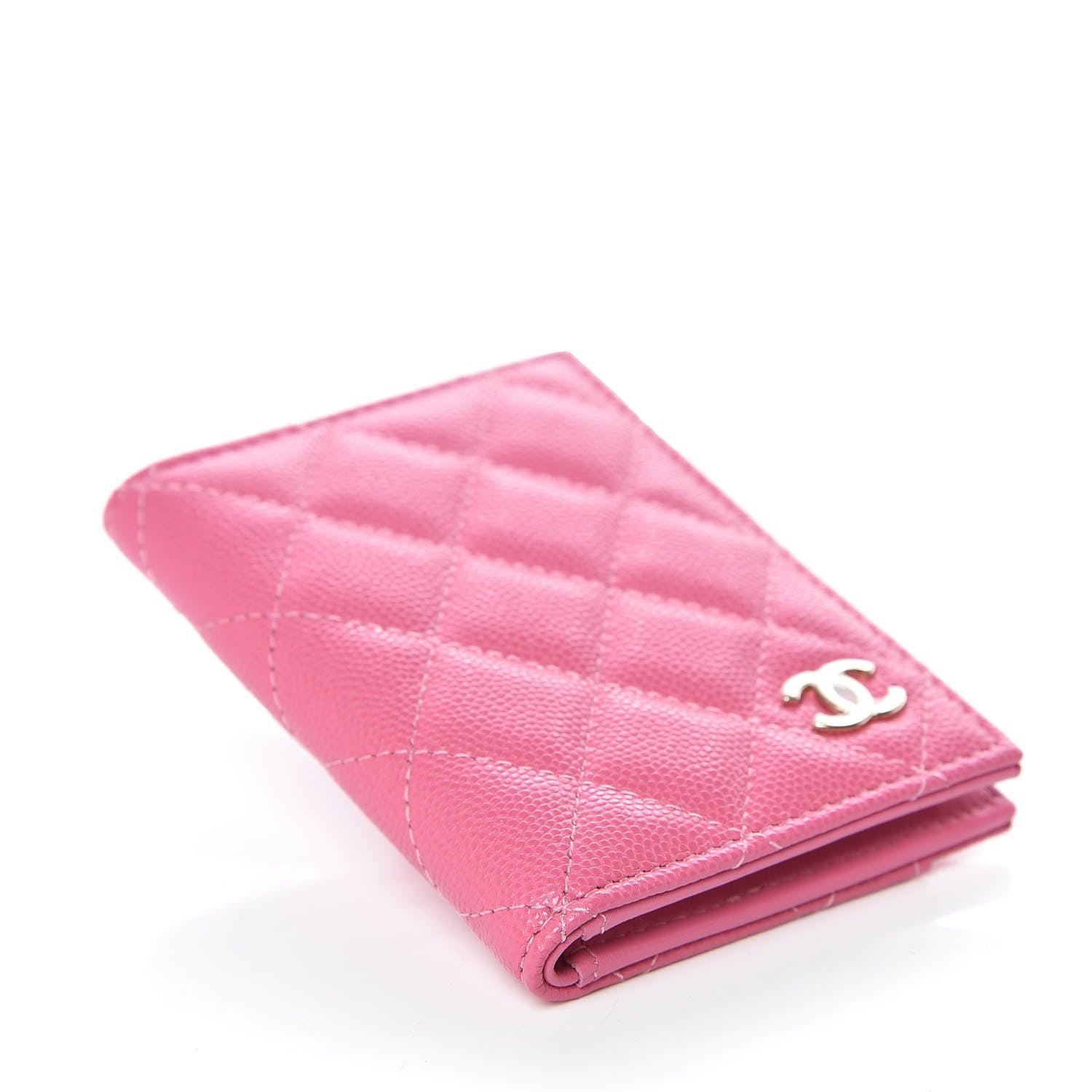 Chanel Caviar Quilted Card Holder Wallet Pink 4 of 8