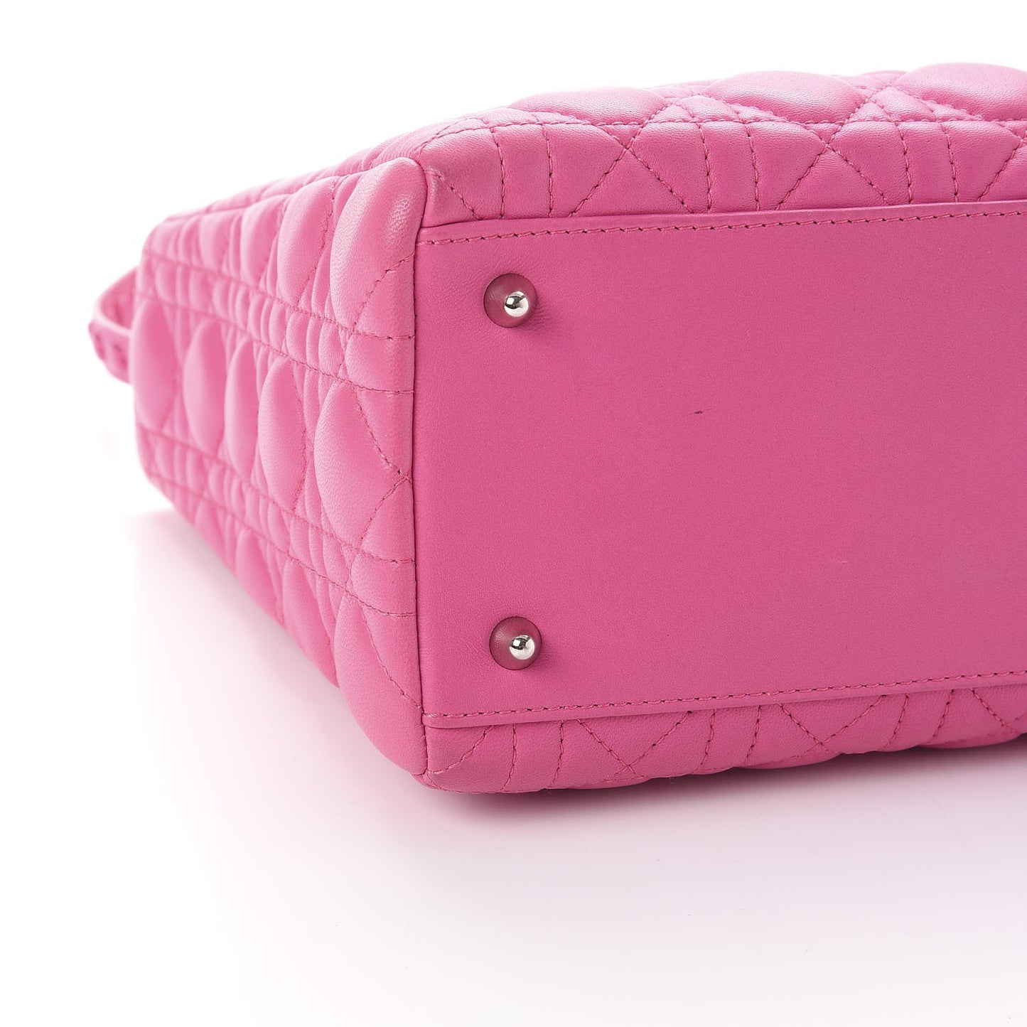 Lambskin Cannage Medium Lady Dior Pink