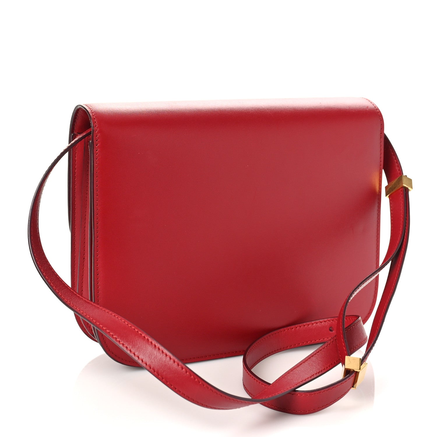 Celine Box Calfskin Medium Classic Box Flap Bag Red 3 of 8