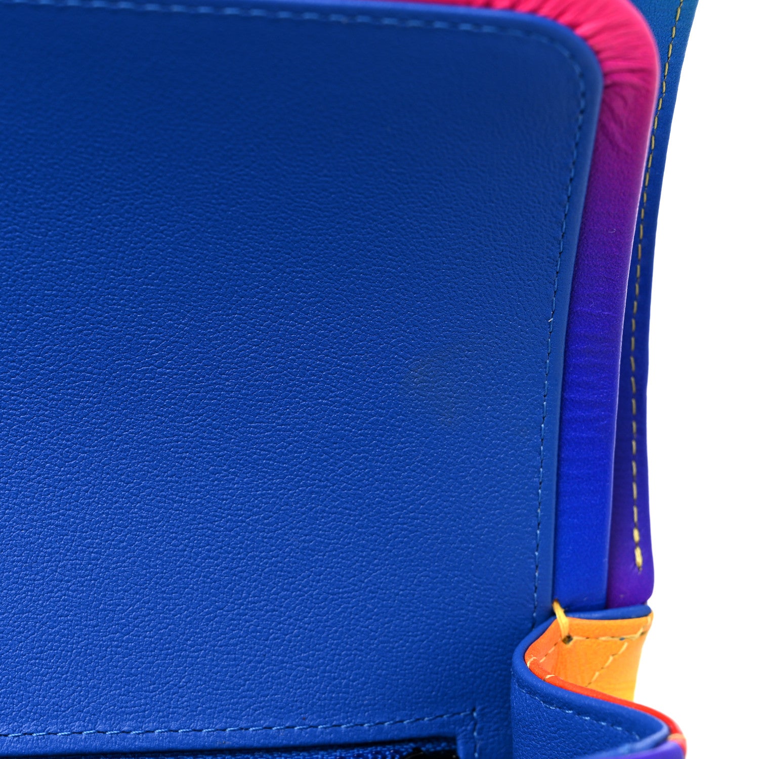 Chanel Calfskin Quilted Medium Rainbow Double Flap Multicolor 10 of 11