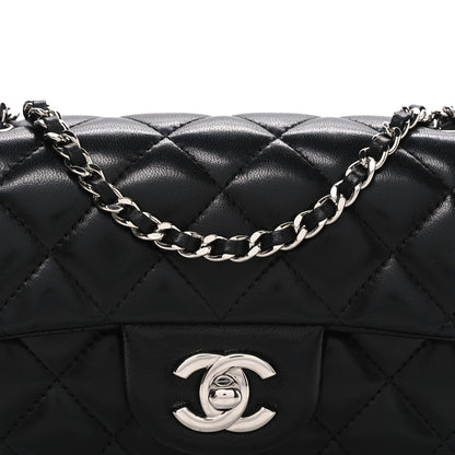 Chanel Lambskin Quilted Extra Mini Rectangular Flap Black 8 of 10