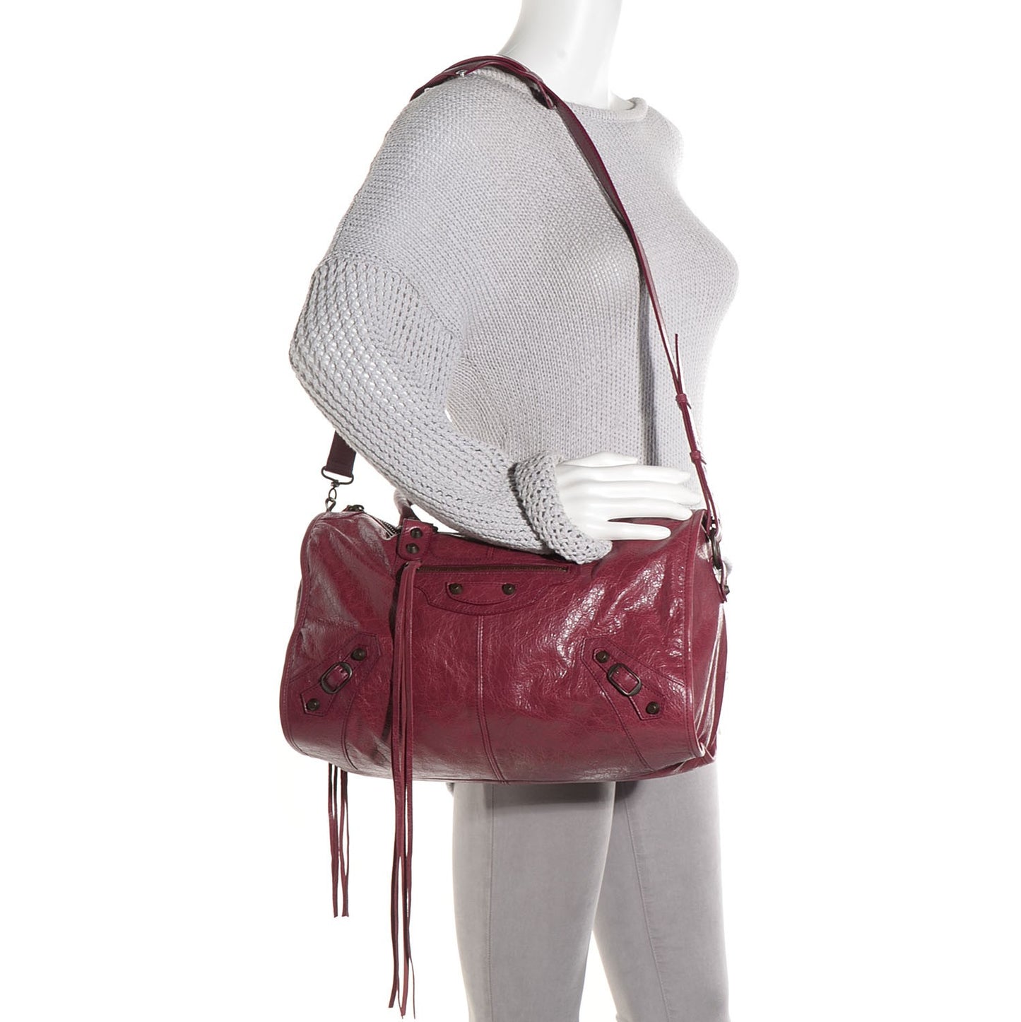 Agneau Classic Hardware Maxi Twiggy Cassis