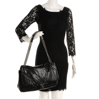 Chanel Calfskin Coco Pleats Flap Black 2 of 7