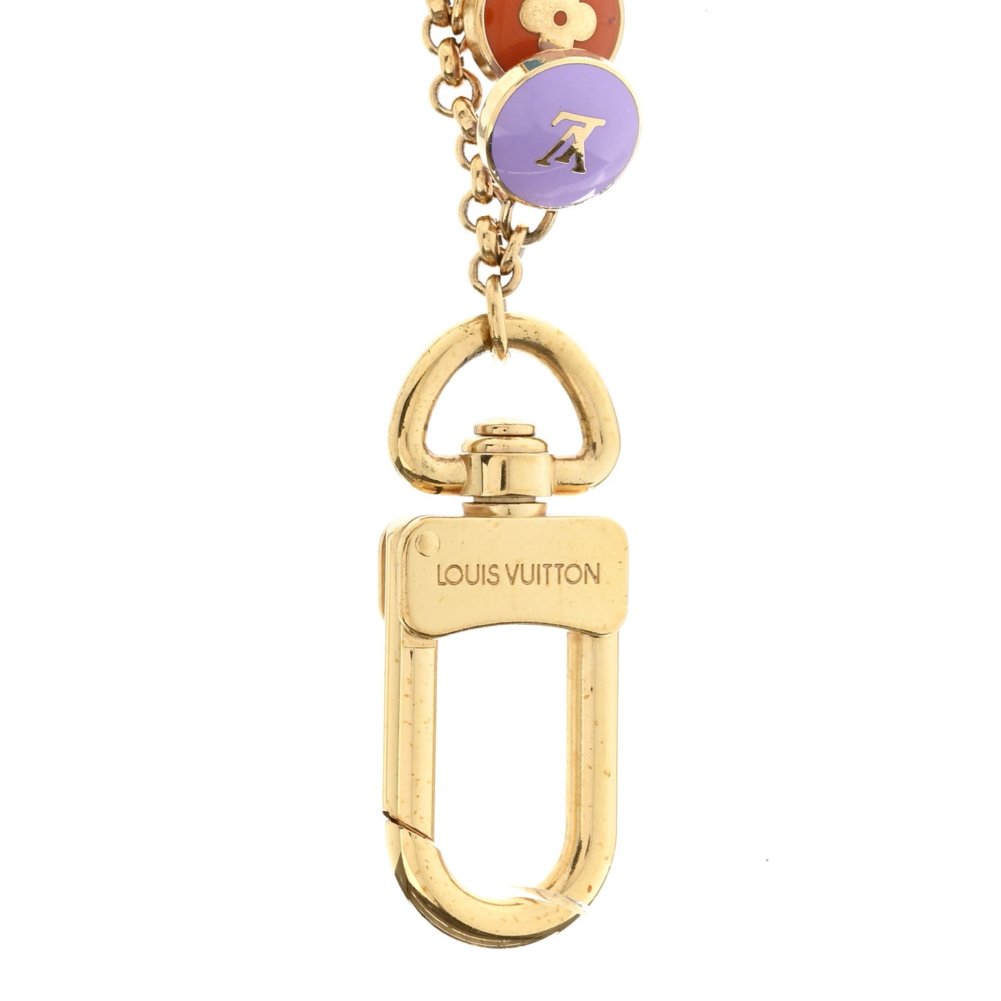 Metal Enamel Pastilles Key Chain Bag Charm Multicolor