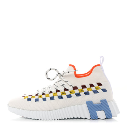 Hermes Knit Womens Flex Bolduc Sneakers 35.5 Multicolor White 1 of 9