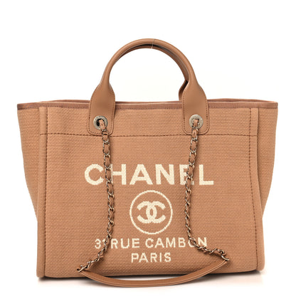 Chanel Mixed Fibers Small Deauville Tote Camel 1 of 12