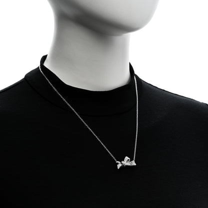 Graff 18K White Gold Diamond Tilda's Bow Pendant Necklace 2 of 7