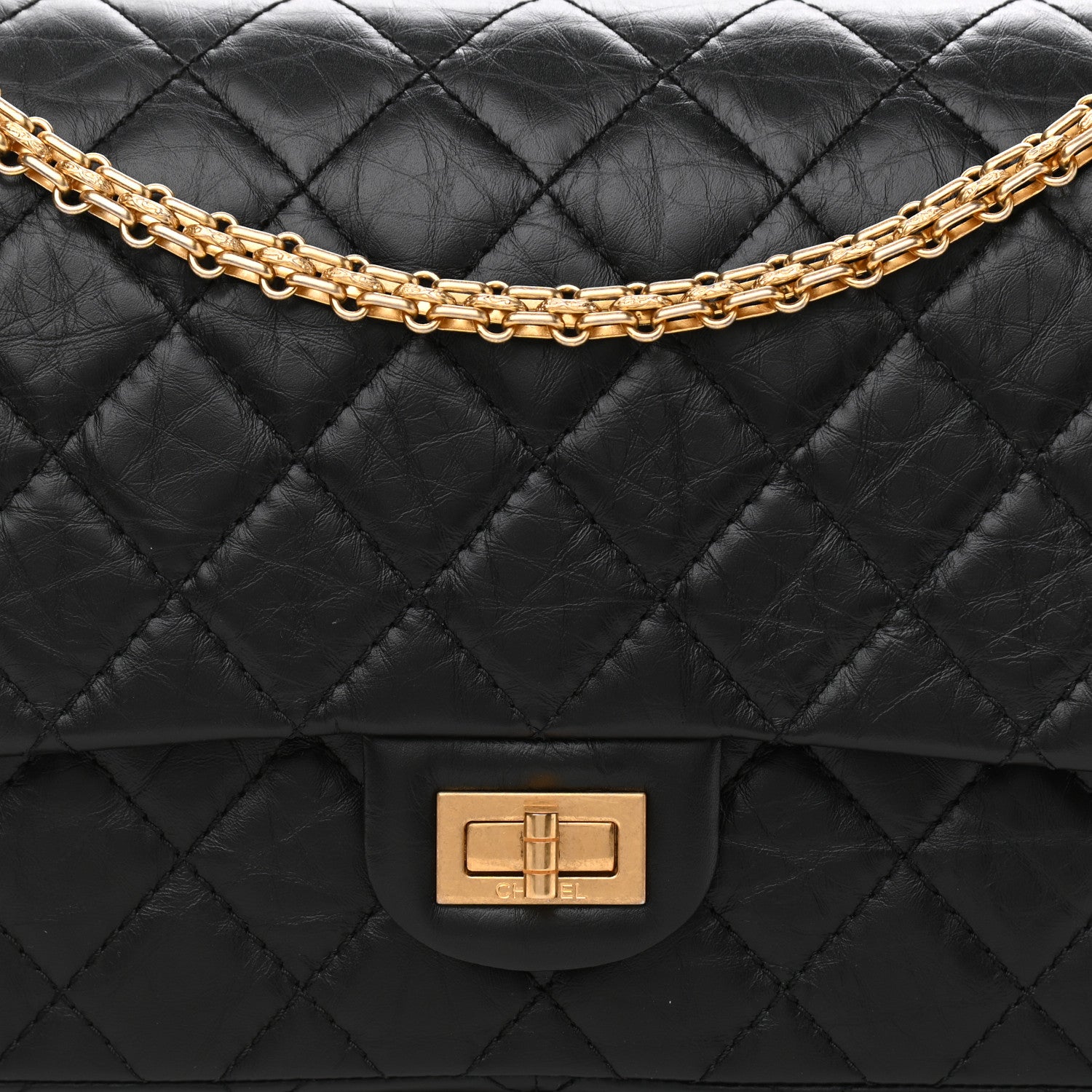 Chanel Aged Calfskin Quilted 2.55 Reissue 226 Flap Black 7 of 11