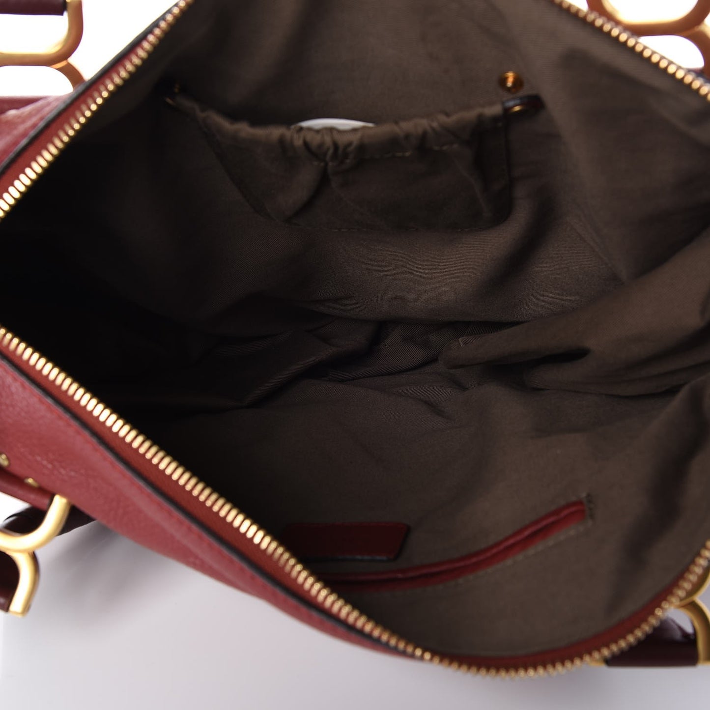 Calfskin Large Marcie Satchel Garnet