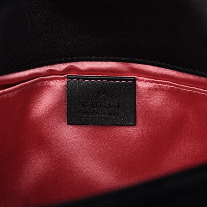 Gucci Velvet Matelasse Mini GG Marmont Shoulder Bag Black 8 of 11