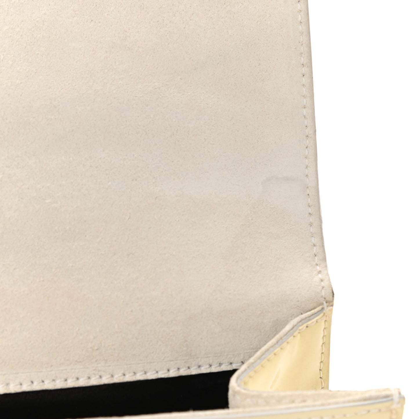 Patent Calfskin Ombre Monogram Large Belle De Jour Clutch Ivory Black