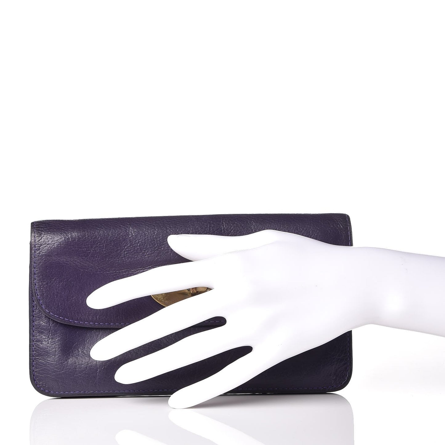 Grainy Calfskin Bayswater Wallet Grape