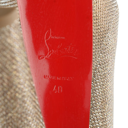 Christian Louboutin Glitter Fabric Altareva 160 Pumps 40 Gold 6 of 8