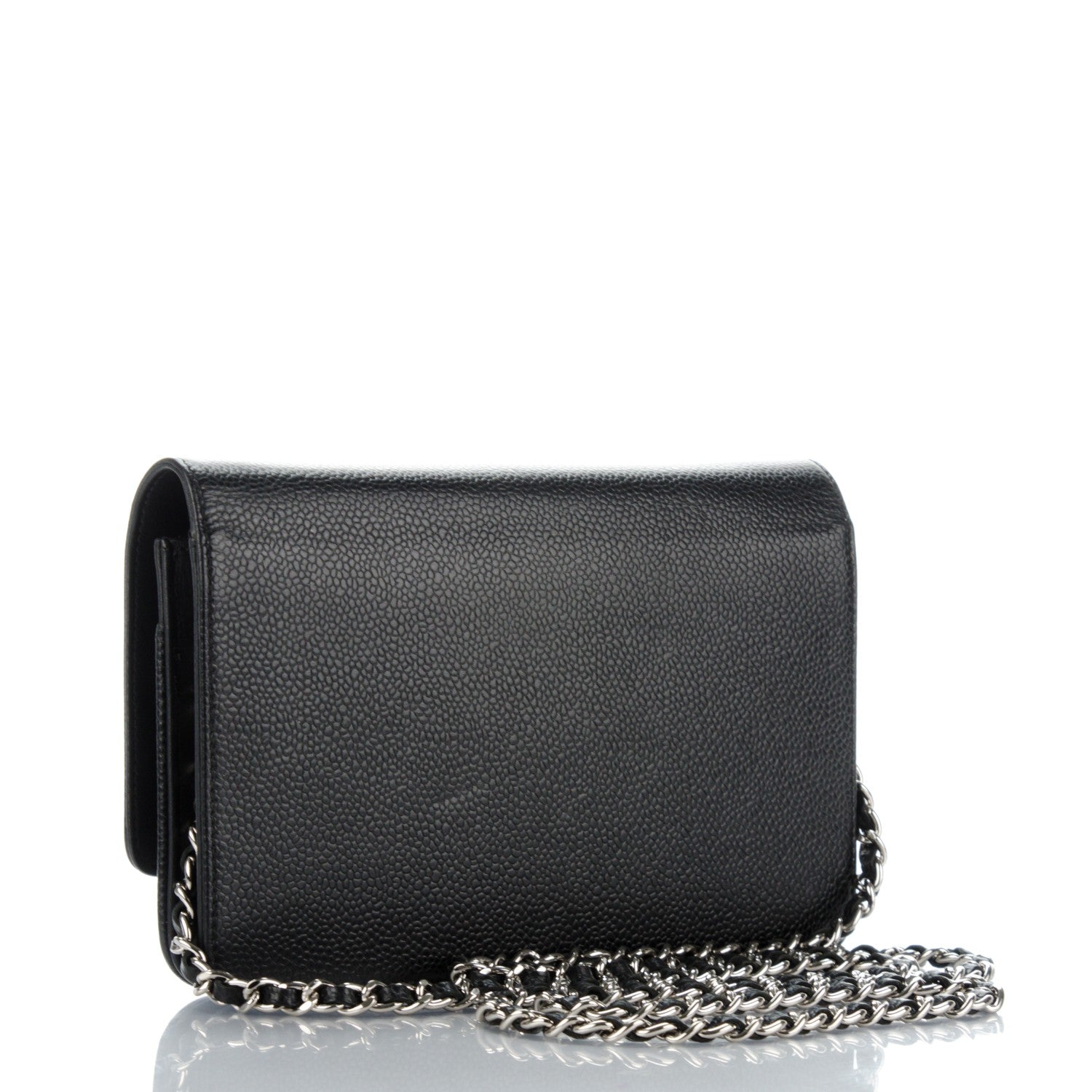 Chanel Caviar Timeless CC Wallet On Chain WOC Black 3 of 7