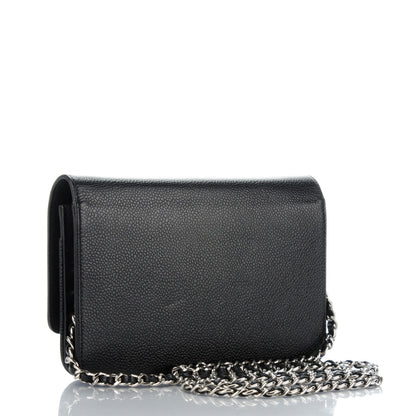 Chanel Caviar Timeless CC Wallet On Chain WOC Black 3 of 7