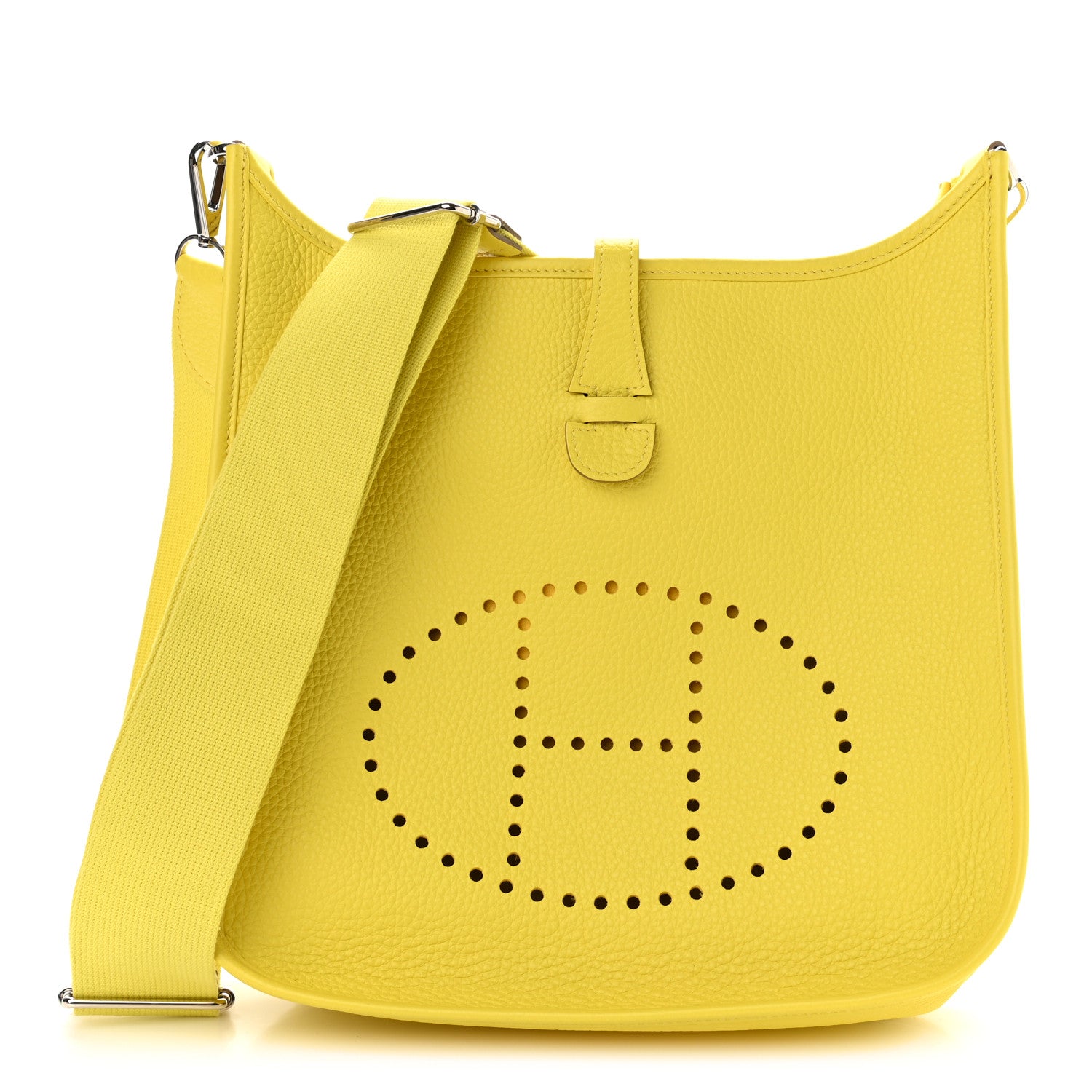 Hermes Taurillon Clemence Evelyne III PM Lime 1 of 10